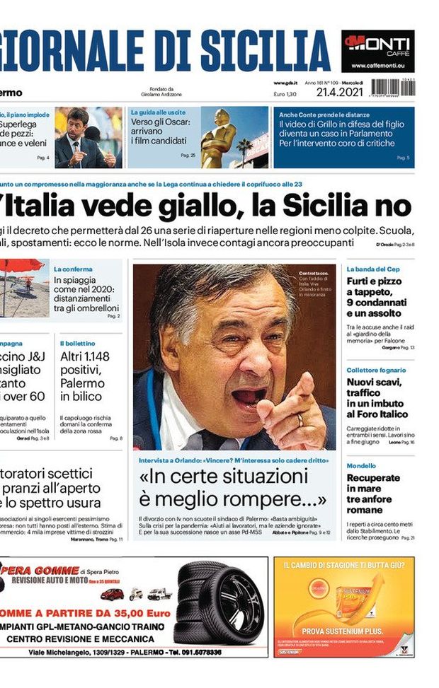 Prima Pagina, Giornale di Sicilia: “L’Italia vede giallo, la Sicilia no. La Superlega perde pezze, rinunce e veleni” 