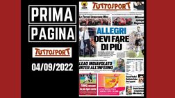Prima pagina Tuttosport: Allegri, devi fare di più. Leao indiavolato