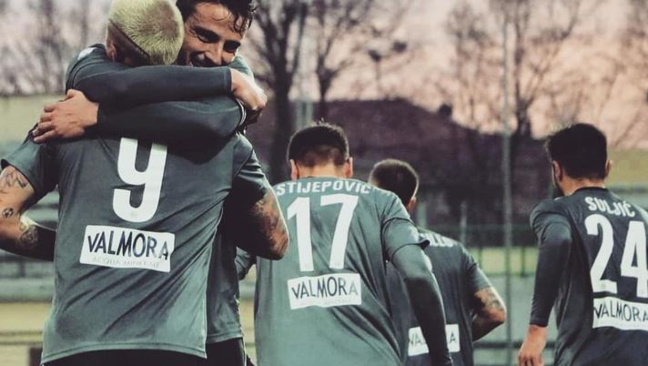 Alessandria, esultanza Eusepi Alessandria, esultanza Eusepi