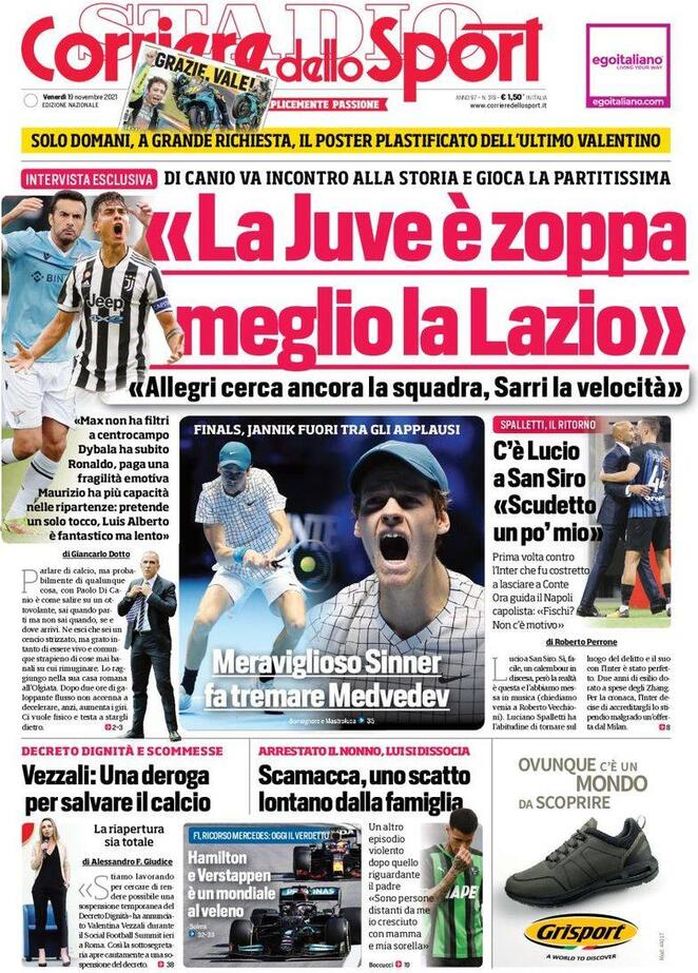 Prima Pagina, Corriere dello Sport: “Scamacca, uno scatto lontano dalla famiglia”  Prima Pagina