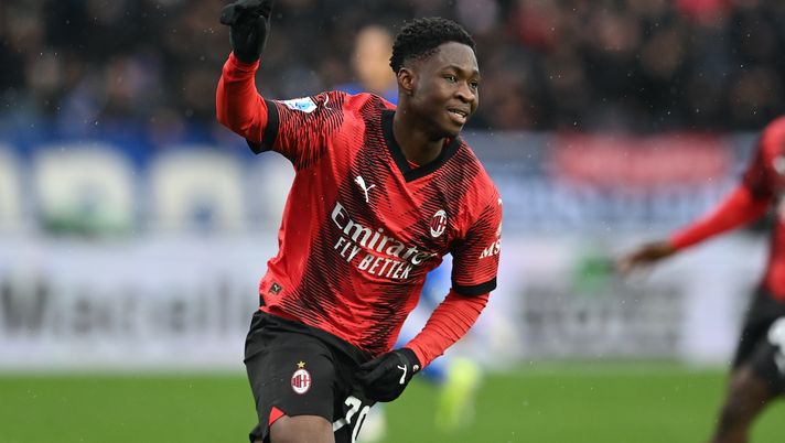 esultanza gol Chaka Traorè AC Milan Empoli-Milan 0-3 Serie A 2023-2024