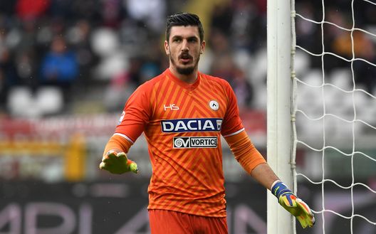 Simone Scuffet con la maglia dell'Udinese Simone Scuffet con la maglia dell'Udinese