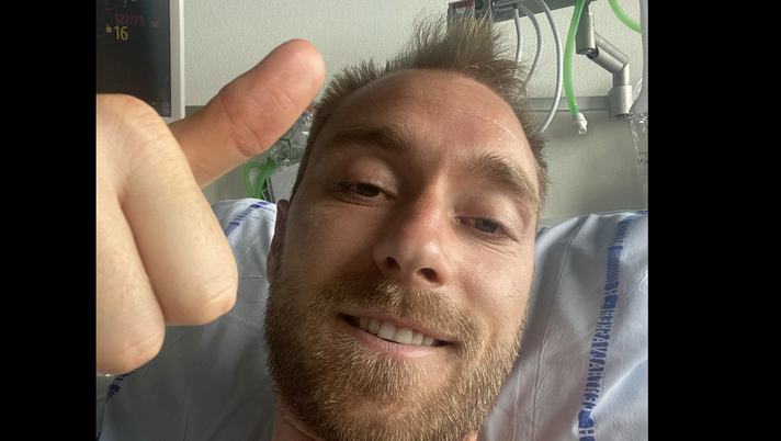 Il messaggio di Eriksen: &#8220;Mi sento bene, dovrò fare altri esami. Grazie a tutti&#8221; 