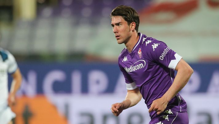 GERMOGLI PH: 11 APRILE 2021 FIRENZE STADIO ARTEMIO FRANCHI SERIE A FIORENTINA VS ATALANTA NELLA FOTO ESULTANZA VLAHOVIC 