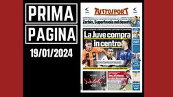Prima pagina Tuttosport: Supercoppa, Zerbin lancia il Napoli