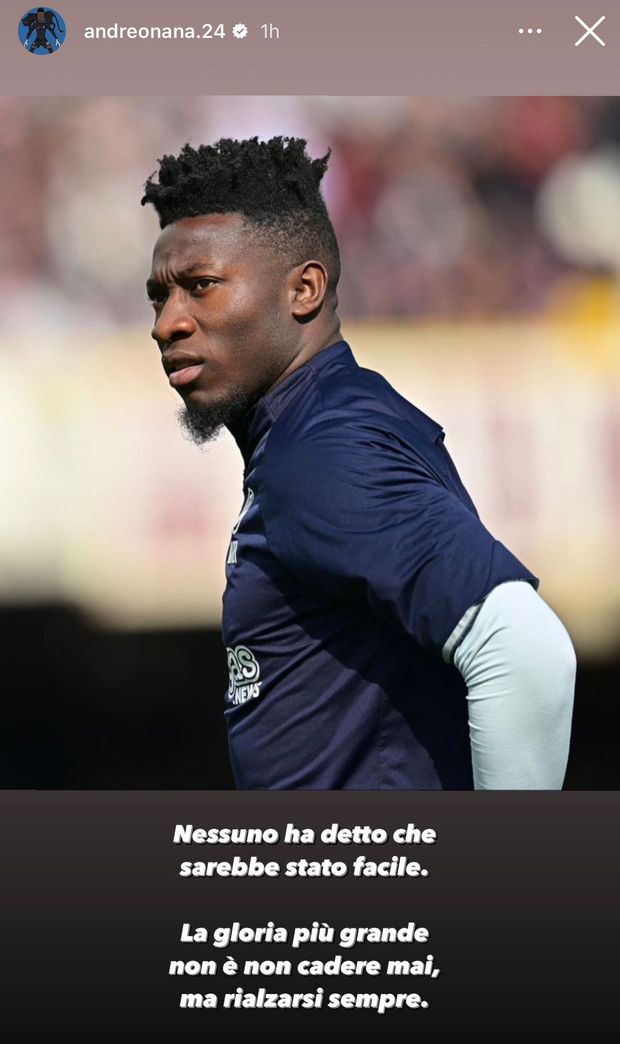 Inter, Onana: “La gloria più grande non è non cadere, ma rialzarsi. Nessuno ha detto che…”- immagine 3