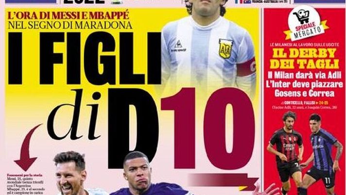 IL NAPOLI SUI MEDIA – Le prime pagine dei giornali di oggi 22 novembre 2022 - immagine 1