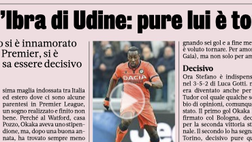 Gazzetta: Okaka è l’Ibra di Udine