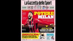 Prima Pagina, La Gazzetta dello Sport: “Potere Milan, rossoneri in testa”