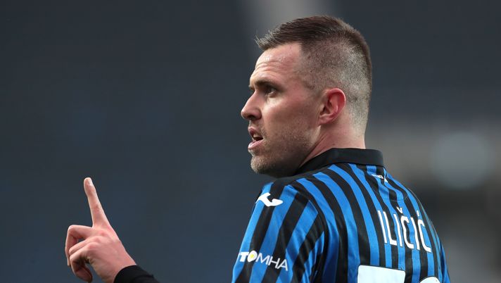 BERGAMO, ITALY - FEBRUARY 06: Josip Ilicic of Atalanta B.C. celebrates after scoring his team's first goal during the Serie A match between Atalanta BC and Torino FC at Gewiss Stadium on February 06, 2021 in Bergamo, Italy. Sporting stadiums around Italy remain under strict restrictions due to the Coronavirus Pandemic as Government social distancing laws prohibit fans inside venues resulting in games being played behind closed doors. (Photo by Emilio Andreoli/Getty Images) BERGAMO, ITALY - FEBRUARY 06: Josip Ilicic of Atalanta B.C. celebrates after scoring his team's first goal during the Serie A match between Atalanta BC and Torino FC at Gewiss Stadium on February 06, 2021 in Bergamo, Italy. Sporting stadiums around Italy remain under strict restrictions due to the Coronavirus Pandemic as Government social distancing laws prohibit fans inside venues resulting in games being played behind closed doors. (Photo by Emilio Andreoli/Getty Images)