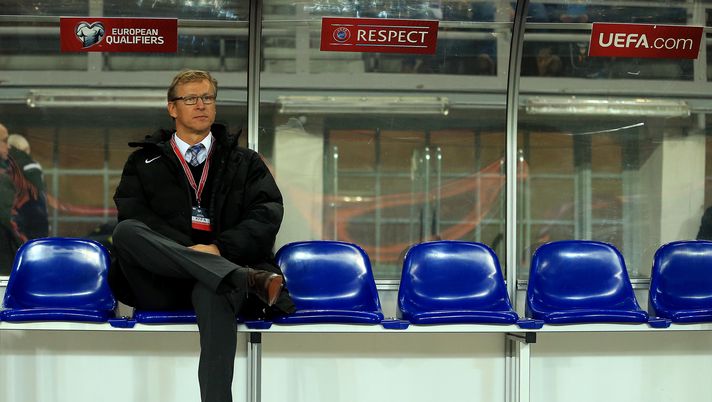 HELSINKI, FINLAND - OCTOBER 11: Finland Manager Markku Kanerva during the UEFA EURO 2016 Qualifying match between Finland and Northern Ireland at the Olympic Stadium on October 11, 2015 in Helsinki, Finland. (Photo by Stephen Pond/Getty Images) HELSINKI, FINLAND - OCTOBER 11: Finland Manager Markku Kanerva during the UEFA EURO 2016 Qualifying match between Finland and Northern Ireland at the Olympic Stadium on October 11, 2015 in Helsinki, Finland. (Photo by Stephen Pond/Getty Images)