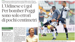 Messaggero Veneto: L’Udinese e i gol Per bomber Poggi sono solo errori di pochi centimetri