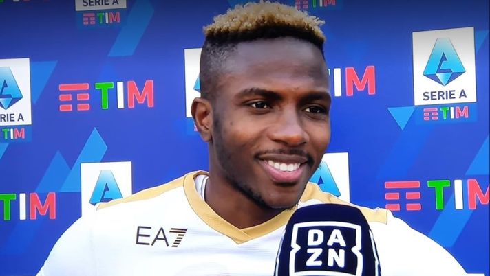 Osimhen: “Vittoria meritata, fatto un altro step per lo scudetto. Esultanza? Tifosi eccezionali” - immagine 1