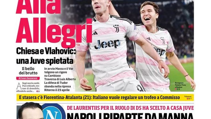 EDICOLA CDS – Inter, Inzaghi batte Mou: 100 vittorie in 150 partite. Juventus alla Allegri - immagine 1