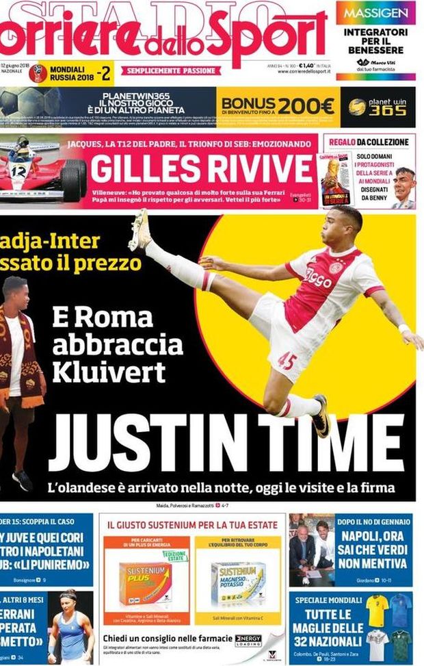 Prima Pagina, Corriere dello Sport: “Justin time. Under 15: scoppia il caso. Napoli, ora sai che Verdi non mentiva…” Prima Pagina, Corriere dello Sport: “Justin time. Under 15: scoppia il caso. Napoli, ora sai che Verdi non mentiva…”