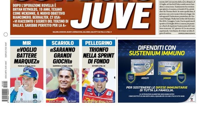Prima pagina, Tuttosport: “Cowboys Juve. Inter, Milik a giugno. Mercato Toro-Milan” Prima pagina, Tuttosport: “Cowboys Juve. Inter, Milik a giugno. Mercato Toro-Milan”
