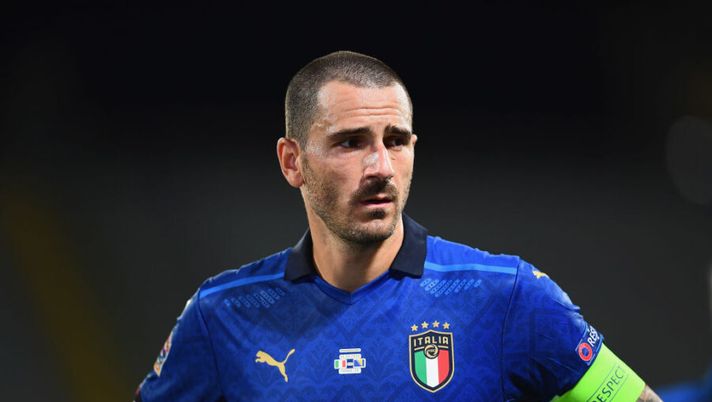 FLORENCE, ITALY - SEPTEMBER 04: Leonardo Bonucci of Italy in action during the UEFA Nations League group stage match between Italy and Bosnia and Herzegovina at Artemio Franchi on September 4, 2020 in Florence, Italy. (Photo by Claudio Villa/Getty Images) ULTIM’ORA – Bonucci infortunato: “Torno a Torino, ho troppo dolore e devo fermarmi. Per il rientro…” - immagine 1
