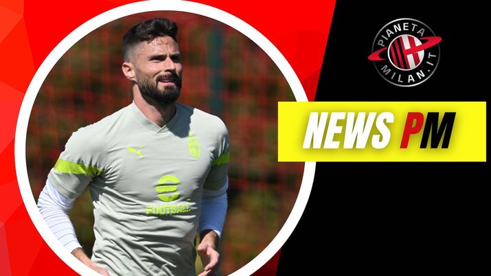 Olivier Giroud AC Milan allenamento Milanello
