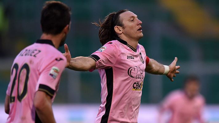 Barreto in gol durante Palermo-Cagliari 5-0 Palermo