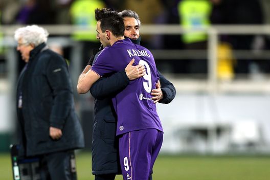 Sousa con Kalinic alla Fiorentina Sousa con Kalinic alla Fiorentina