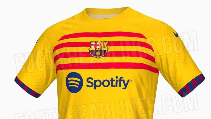 Ecco la bandiera della Catalogna: sulla quarta maglia del Barcellona Ecco la bandiera della Catalogna: sulla quarta maglia del Barcellona - immagine 1