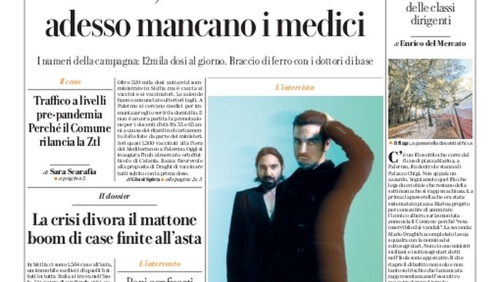 Prima Pagina, La Repubblica-Palermo: “Vaccini, c’è un ostacolo. Adesso mancano i medici” 