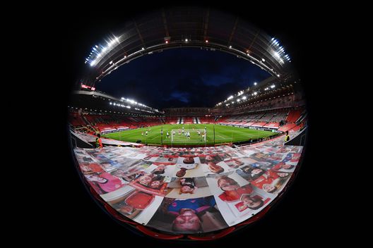 General view inside the stadium during the UEFA Europa League Round of 16 First Leg match between Manchester United and A.C. Milan General view inside the stadium during the UEFA Europa League Round of 16 First Leg match between Manchester United and A.C. Milan