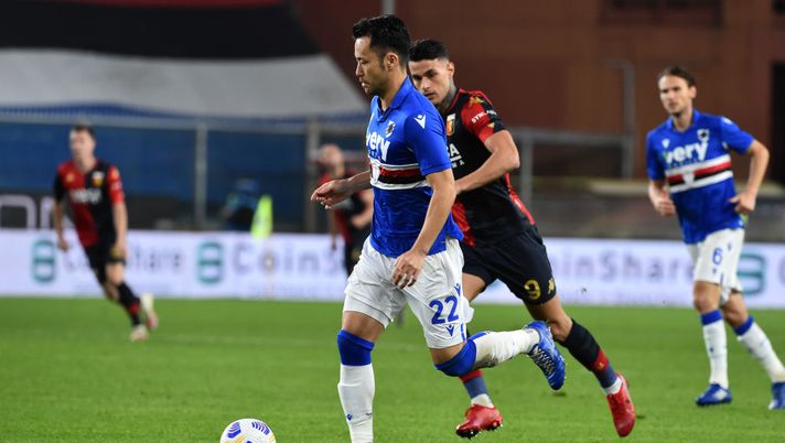 GENOA, ITALY - NOVEMBER 1: Maya Yoshida of UC Sampdoria in action during the Serie A match between UC Sampdoria and Genoa CFC at Stadio Luigi Ferraris on November 1, 2020 in Genoa, Italy. (Photo by Paolo Rattini/Getty Images) GENOA, ITALY - NOVEMBER 1: Maya Yoshida of UC Sampdoria in action during the Serie A match between UC Sampdoria and Genoa CFC at Stadio Luigi Ferraris on November 1, 2020 in Genoa, Italy. (Photo by Paolo Rattini/Getty Images)