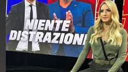 Giorgia Rossi arbitra il derby dell’eleganza fra il Pazzo e il giornalista di Dazn