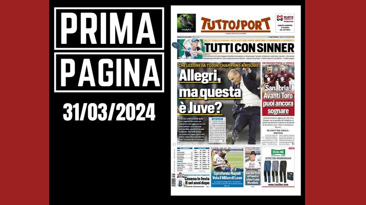 Prima pagina Tuttosport domenica 31 marzo Prima pagina Tuttosport domenica 31 marzo