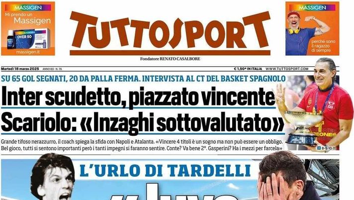 prima pagina tuttosport oggi