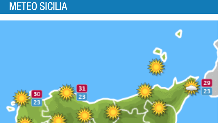 Meteo, Palermo: sole e caldo, le previsioni di sabato 25 settembre 