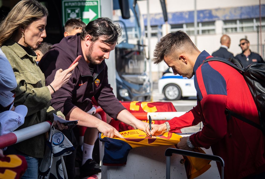 La Roma in viaggio verso Bergamo. Domani il match con l’Atalanta – FOTO GALLERY - immagine 15