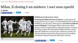 AdnKronos – Closing Milan, è un mistero: i cinesi sono spariti, nessuno risponde a Fassone