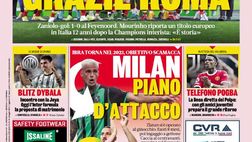 Prima Pagina, La Gazzetta dello Sport: “Grazie Roma. Blitz Dybala, l’Inter…”