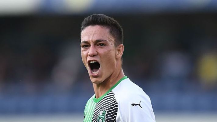 VERONA, ITALY - AUGUST 21: Giacomo Raspadori of US Sassuolo celebrates after scoring the opening goal during the Serie A match between Hellas Verona FC v US Sassuolo at Stadio Marcantonio Bentegodi on August 21, 2021 in Verona, Italy. (Photo by Alessandro Sabattini/Getty Images) Scommesse di giornata: undici giocatori che potete mettere in campo alla 20ma- immagine 1