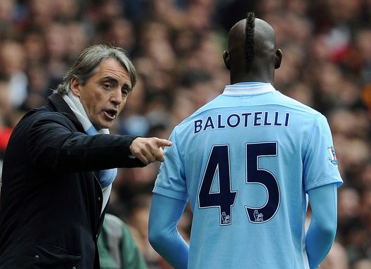 Mancini - Balotelli (Getty Images) Mancini - Balotelli (Getty Images)