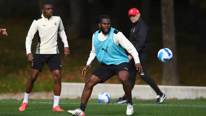 Milan Kessie a Milanello in allenamento (AC Milan)