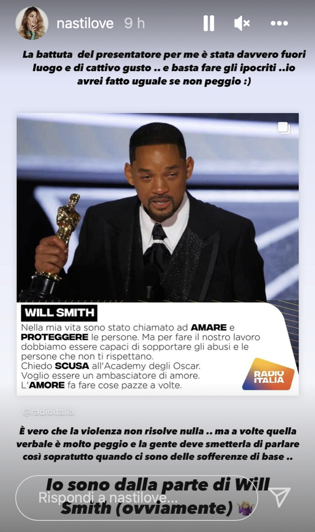 Chiara Nasti si schiera con Will Smith: “Io avrei fatto peggio. La gente smetta di…”- immagine 2