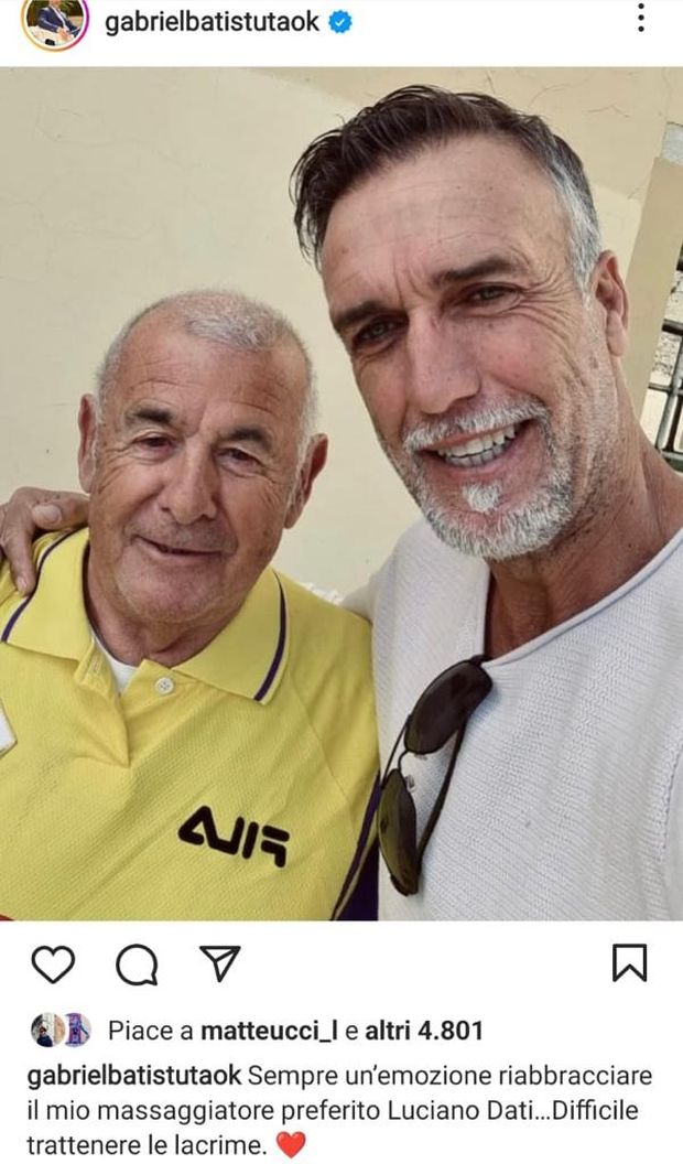 FOTO – Un bellissimo incontro per Batistuta: “Non trattengo le lacrime”- immagine 2