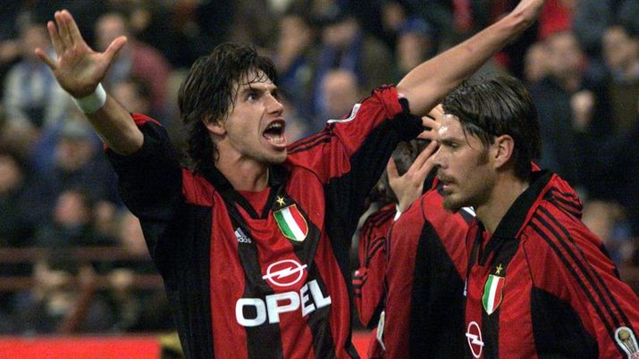 Demetrio Albertini con la maglia del Milan (credits: video.gazzetta.it) 