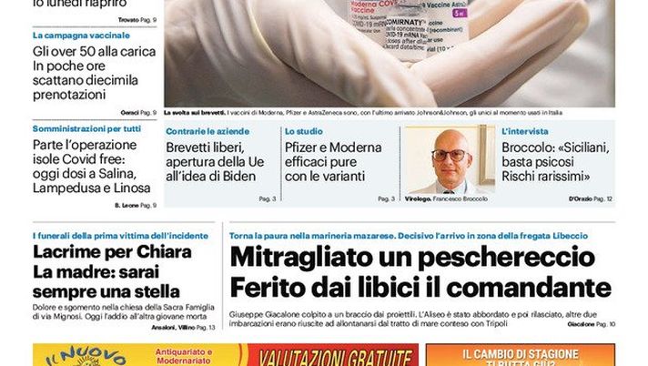 Prima Pagina, Giornale di Sicilia: “Si allunga l’ombra arancione, gli over 50 alla carica”  Prima Pagina, Giornale di Sicilia: “Si allunga l’ombra arancione, gli over 50 alla carica”