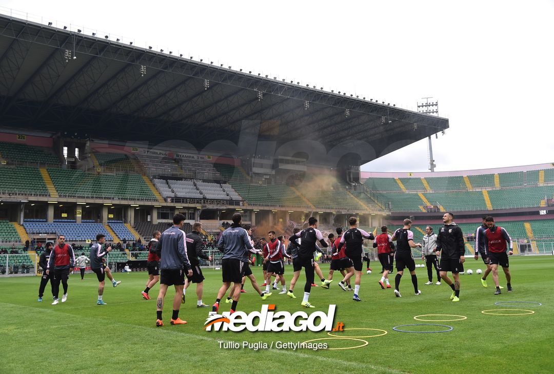  PALERMO, ITALY - MARCH 28: General view of a US Citta' di Palermo training session at Stadio Renzo Barbera on March 28, 2019 in Palermo, Italy. (Photo by Tullio M. Puglia/Getty Images) 