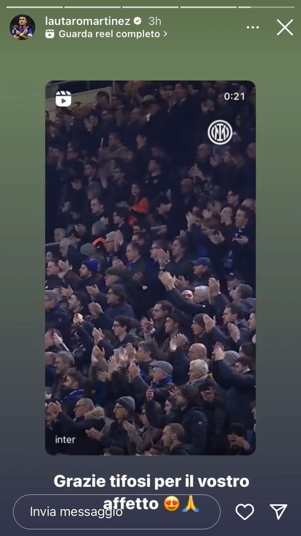 Inter, Lautaro e il forte legame con i tifosi nerazzurri: “Grazie per il vostro affetto”- immagine 3