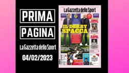 Prima pagina Gazzetta dello Sport: “Il derby spacca”