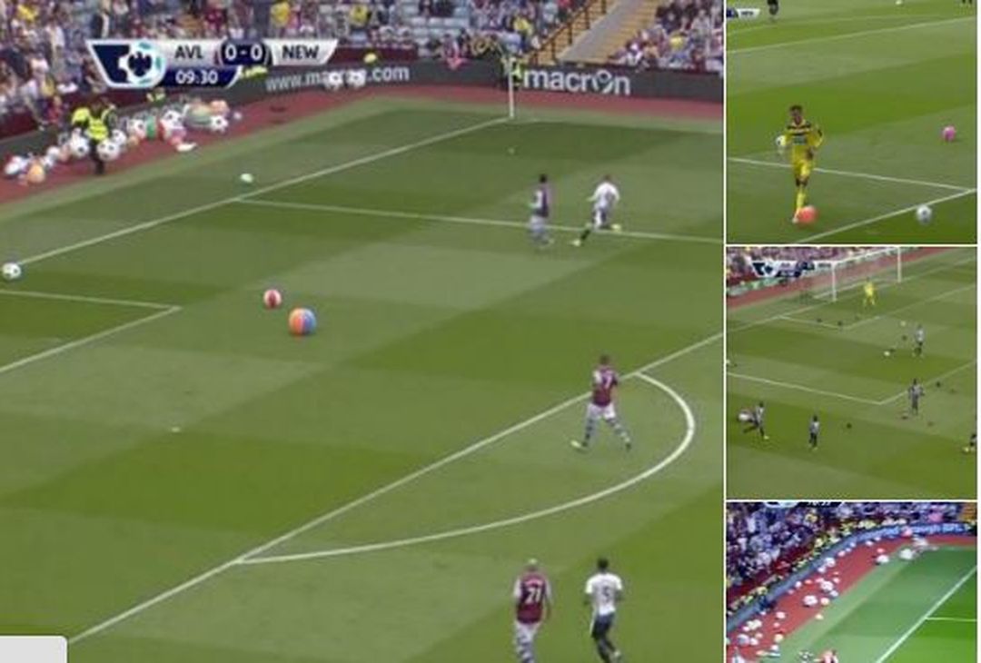  L'Aston Villa retrocede e ai tifosi non piace come è andata la stagione così contestano lanciando sul campo palloni da spiaggia. 
  