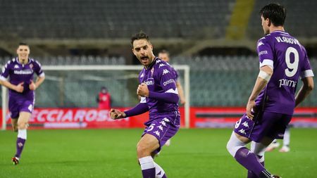 GERMOGLI PH: 23 GENNAIO 2021 FIRENZE STADIO ARTEMIO FRANCHI SERIE A FIORENTINA VS CROTONE NELLA FOTO GOL ED ESULTANZA DI BONAVENTURA