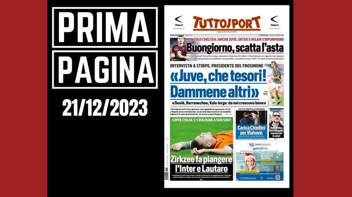 Prima pagina Tuttosport: 'Juventus, che tesori. Dammene altri'