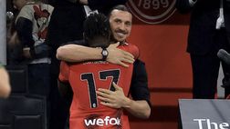 Rennes-Milan, Leao a colloquio con Ibrahimovic e Moncada | VIDEO