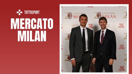 Frederic Massara e Paolo Maldini (dirigenti AC Milan), responsabili delle operazioni di calciomercato dei rossoneri | Milan News (Getty Images) Massara Maldini AC Milan Calciomercato Milan
